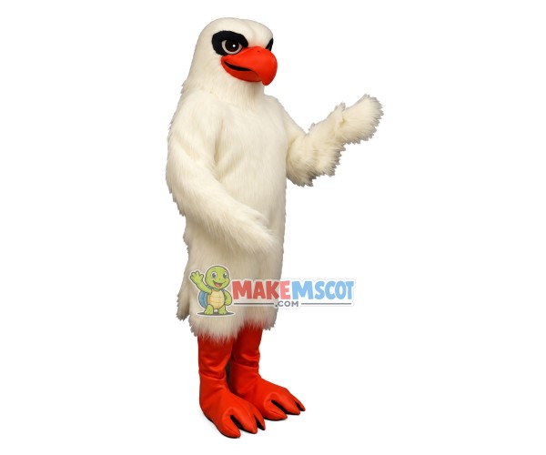 Pure White Hairy Eagle Mascot Costume Pure White Hairy Eagle Mascot Costume