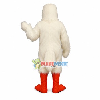 Pure White Hairy Eagle Mascot Costume Pure White Hairy Eagle Mascot Costume