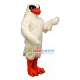 Pure White Hairy Eagle Mascot Costume