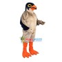 Power Gray Bird With Long Body Mascot Costume