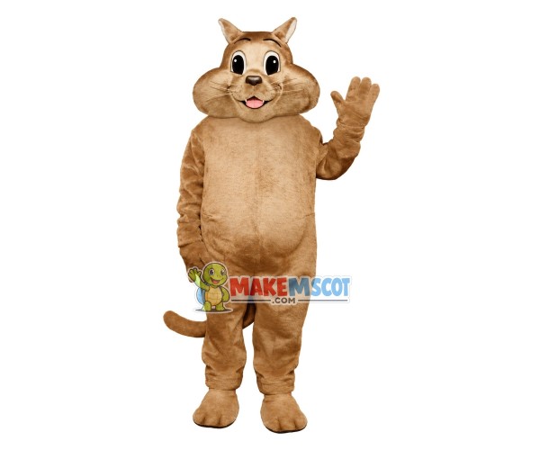 Festive Squirrel With Smile Mascot Costume Festive Squirrel With Smile Mascot Costume