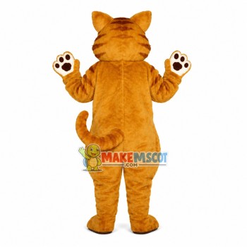 Lively Brown Tiger With Green Eyes Mascot Costume Lively Brown Tiger With Green Eyes Mascot Costume