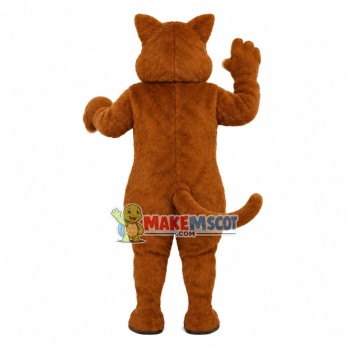 Adult Brown Furry Cat Mascot Costume Adult Brown Furry Cat Mascot Costume