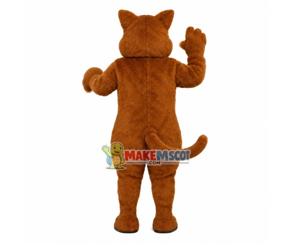 Adult Brown Furry Cat Mascot Costume Adult Brown Furry Cat Mascot Costume