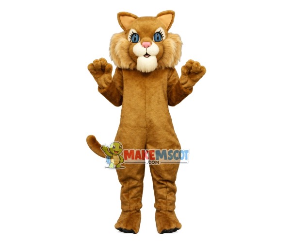 Sturdy Tiger With Blue Eyes Mascot Costume