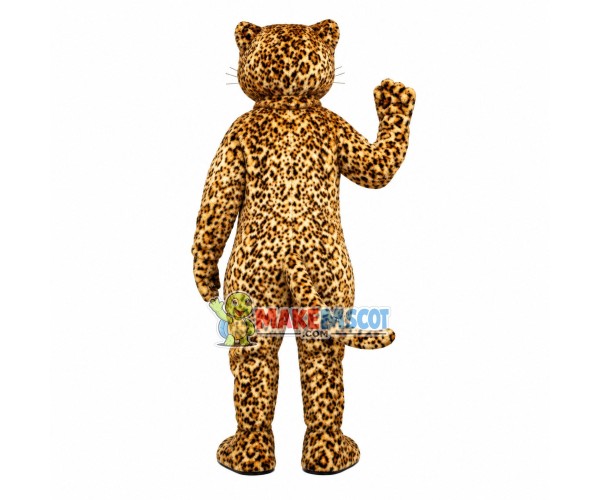 Leopard With Wide Eyes Mascot Costume