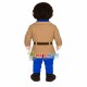 Curly Hair Artist In Trench Coat Mascot Costume