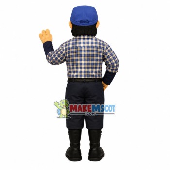 Experienced Mustache Waitress Mascot Costume Experienced Mustache Waitress Mascot Costume