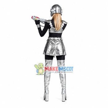 Female Warrior Wearing Long Boots Mascot Costume Female Warrior Wearing Long Boots Mascot Costume