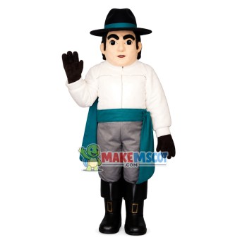 Noble Gentleman In Silk Shirt Mascot Costume