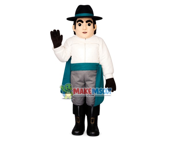 Noble Gentleman In Silk Shirt Mascot Costume Noble Gentleman In Silk Shirt Mascot Costume