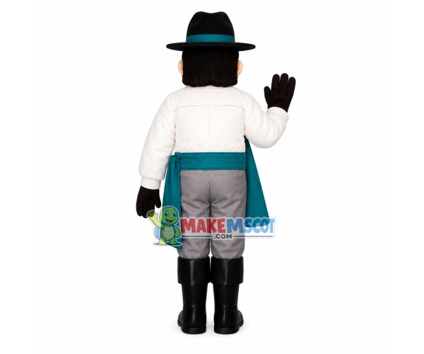 Noble Gentleman In Silk Shirt Mascot Costume Noble Gentleman In Silk Shirt Mascot Costume