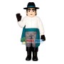 Noble Gentleman In Silk Shirt Mascot Costume