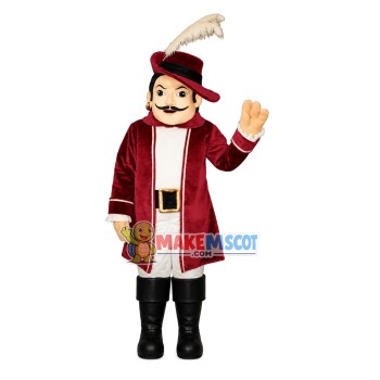 Sheriff Wearing Feather Hat Mascot Costume Sheriff Wearing Feather Hat Mascot Costume