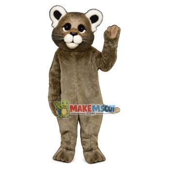 Friendly Cat With White Ears Mascot Costume Friendly Cat With White Ears Mascot Costume