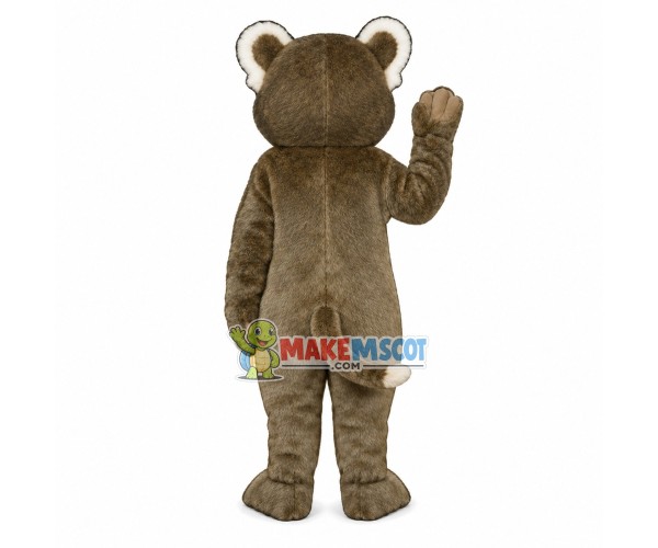 Friendly Cat With White Ears Mascot Costume