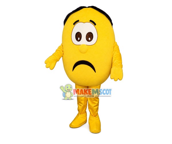 Lemon With Unhappy Expression Mascot Costume Lemon With Unhappy Expression Mascot Costume