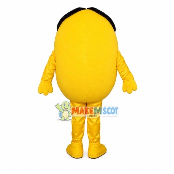 Lemon With Unhappy Expression Mascot Costume