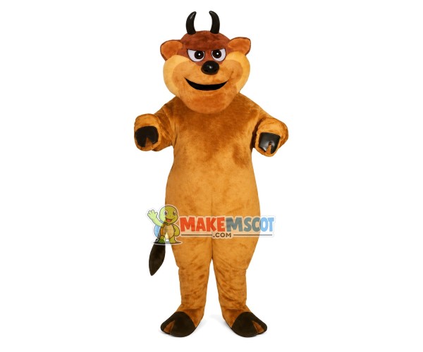 Honest Brown Buffalo Mascot Costume Honest Brown Buffalo Mascot Costume