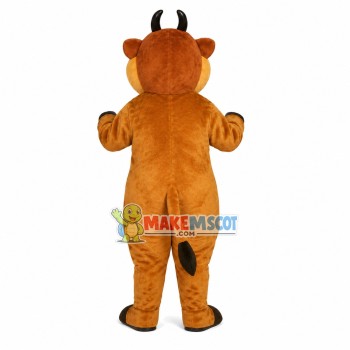 Honest Brown Buffalo Mascot Costume Honest Brown Buffalo Mascot Costume