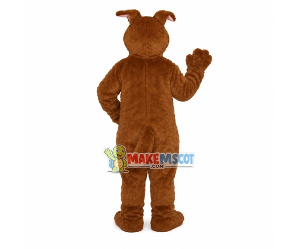 Furry House Dog With Ribbed Ears Mascot Costume Furry House Dog With Ribbed Ears Mascot Costume