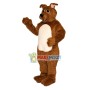 Furry House Dog With Ribbed Ears Mascot Costume