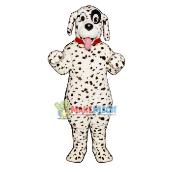 Loyal Dalmatian With Collar Mascot Costume