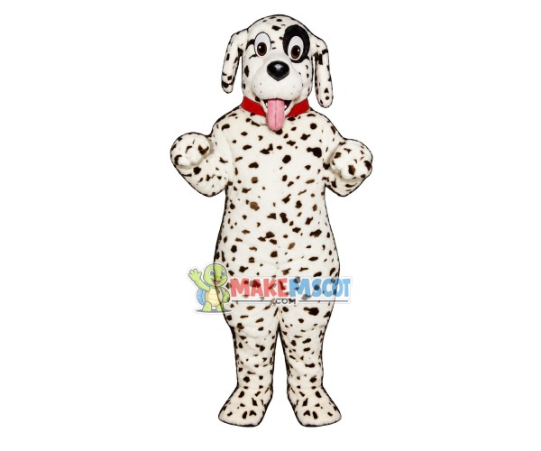 Loyal Dalmatian With Collar Mascot Costume Loyal Dalmatian With Collar Mascot Costume