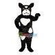 Black Dog With Patches Mascot Costume Black Dog With Patches Mascot Costume
