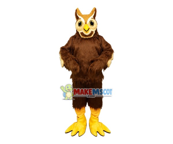 Long Wool Owl With Ugly Face Mascot Costume Long Wool Owl With Ugly Face Mascot Costume