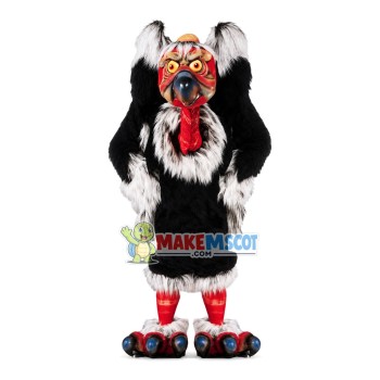 Scary Flamingo With Huge Paws Mascot Costume Scary Flamingo With Huge Paws Mascot Costume
