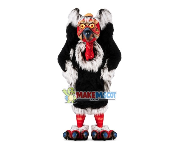 Scary Flamingo With Huge Paws Mascot Costume Scary Flamingo With Huge Paws Mascot Costume
