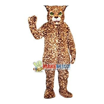 Threatening Green-eyed Leopard Mascot Costume Threatening Green-eyed Leopard Mascot Costume