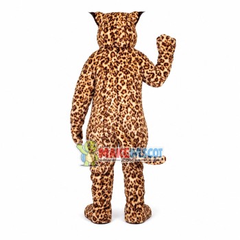 Threatening Green-eyed Leopard Mascot Costume Threatening Green-eyed Leopard Mascot Costume