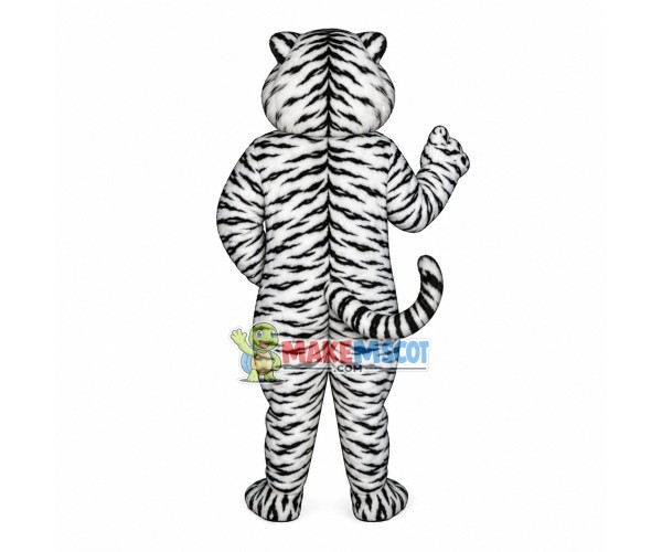 Awesome White Tiger Mascot Costume
