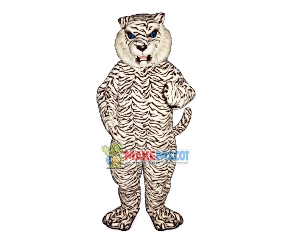 Forceful White Tiger Mascot Adult Costume Forceful White Tiger Mascot Adult Costume