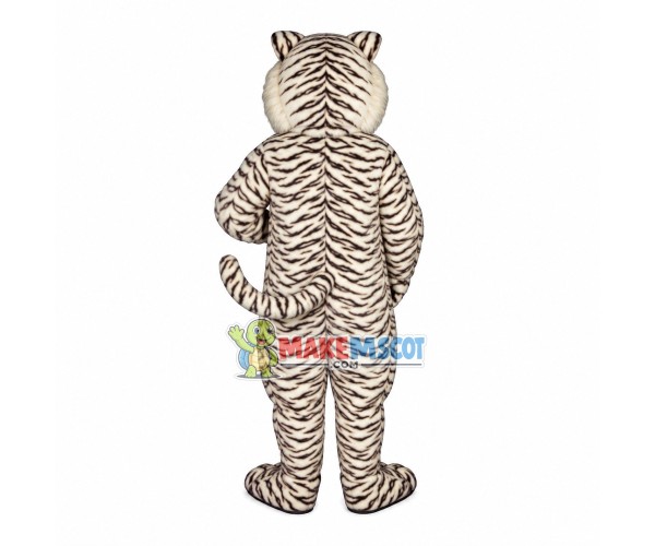Forceful White Tiger Mascot Adult Costume Forceful White Tiger Mascot Adult Costume