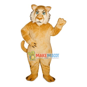 Robust Green-eyed Lion Mascot Costume