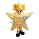 Starfish With Golden Braids Mascot Costume Starfish With Golden Braids Mascot Costume