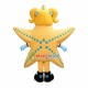 Starfish With Golden Braids Mascot Costume Starfish With Golden Braids Mascot Costume
