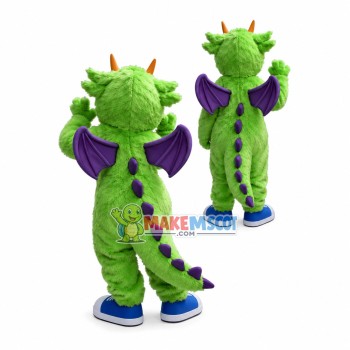Green Plush Flying Dragon Mascot Costume Green Plush Flying Dragon Mascot Costume