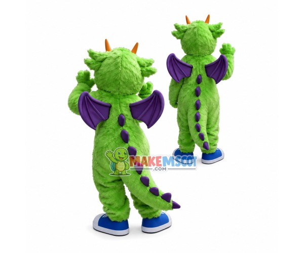 Green Plush Flying Dragon Mascot Costume Green Plush Flying Dragon Mascot Costume