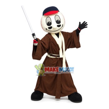 Baseball Jedi Knight Cartoon Mascot Costume Baseball Jedi Knight Cartoon Mascot Costume