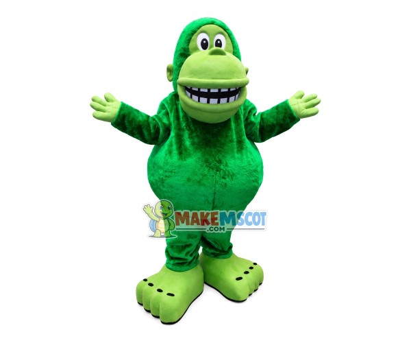 Dwarf Green Orangutan Mascot Costume Dwarf Green Orangutan Mascot Costume