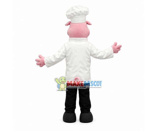 Laughing Pig Pastry Chef Mascot Costume
