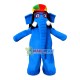 Sightseeing Blue Elephant Wearing Beret Mascot Costume Sightseeing Blue Elephant Wearing Beret Mascot Costume