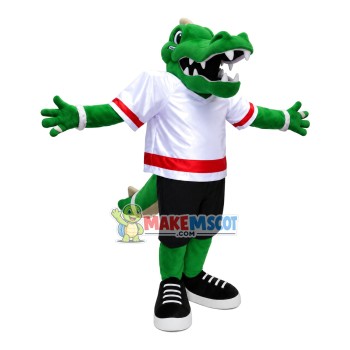 Rugby Player Alligator Mascot Costume