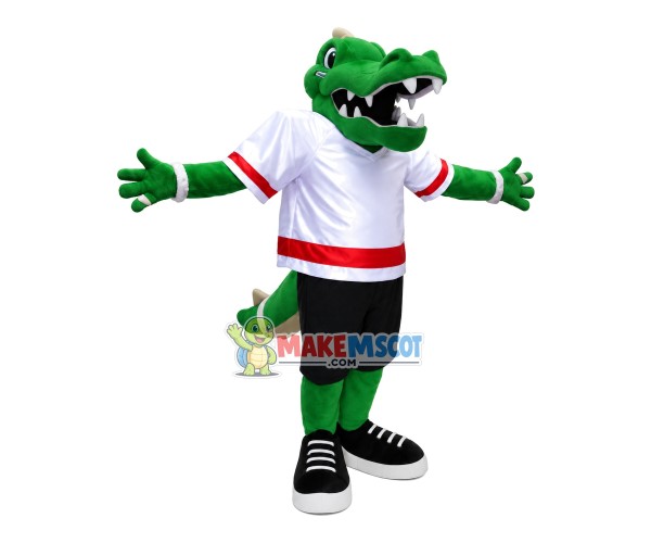 Rugby Player Alligator Mascot Costume Rugby Player Alligator Mascot Costume