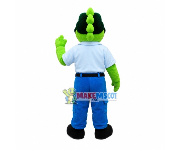 Administrator Green Dragon Mascot Costume Administrator Green Dragon Mascot Costume