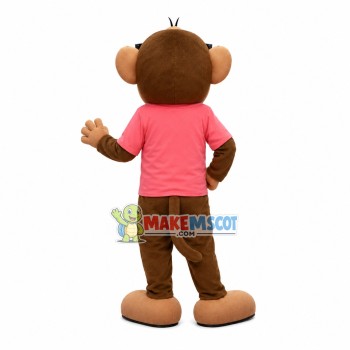 Excited Monkey In Letter Print Top Mascot Costume Excited Monkey In Letter Print Top Mascot Costume
